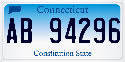 CT license plate AB94296