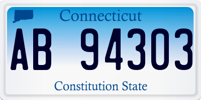 CT license plate AB94303