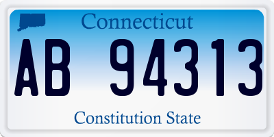 CT license plate AB94313