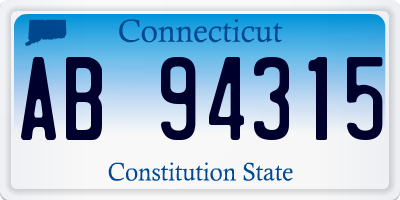 CT license plate AB94315