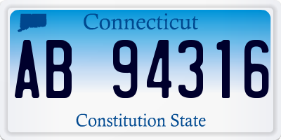 CT license plate AB94316