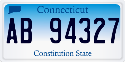 CT license plate AB94327