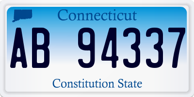 CT license plate AB94337