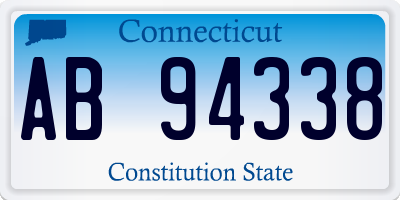 CT license plate AB94338