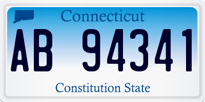 CT license plate AB94341