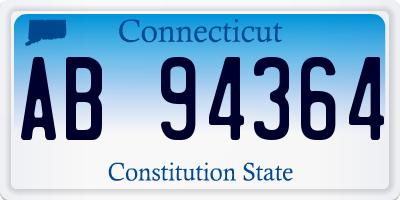 CT license plate AB94364