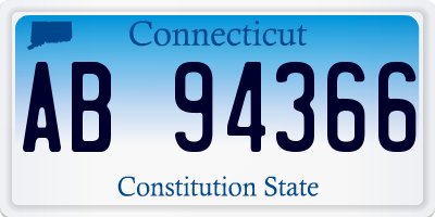 CT license plate AB94366