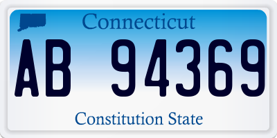 CT license plate AB94369