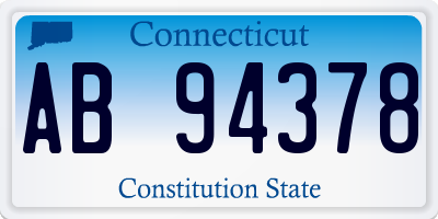 CT license plate AB94378