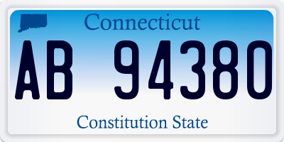 CT license plate AB94380