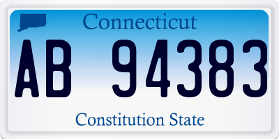 CT license plate AB94383