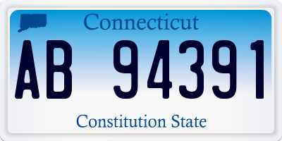 CT license plate AB94391