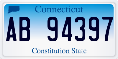 CT license plate AB94397
