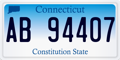 CT license plate AB94407