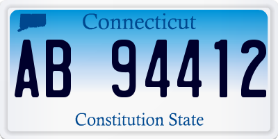 CT license plate AB94412