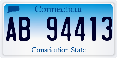 CT license plate AB94413
