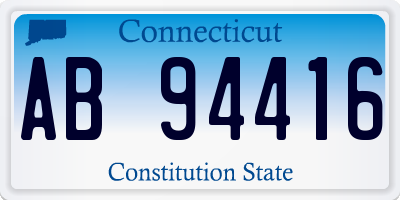CT license plate AB94416