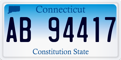 CT license plate AB94417
