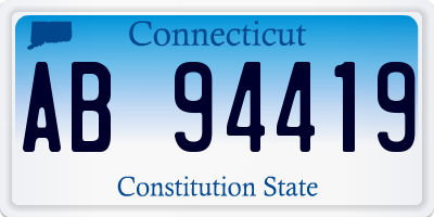CT license plate AB94419