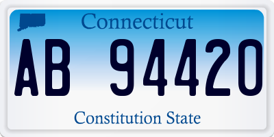 CT license plate AB94420