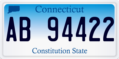 CT license plate AB94422