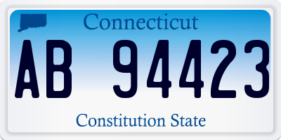 CT license plate AB94423