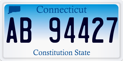 CT license plate AB94427