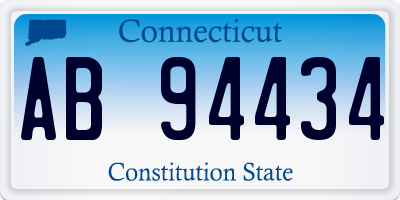 CT license plate AB94434