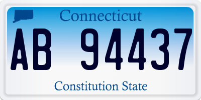 CT license plate AB94437