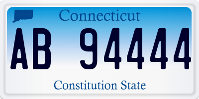 CT license plate AB94444