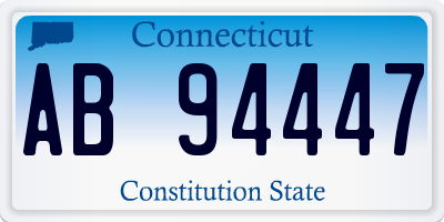 CT license plate AB94447