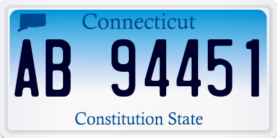 CT license plate AB94451