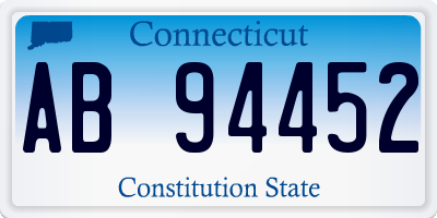 CT license plate AB94452
