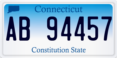 CT license plate AB94457