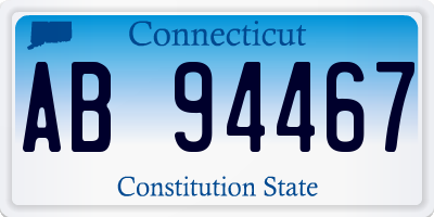 CT license plate AB94467