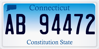 CT license plate AB94472