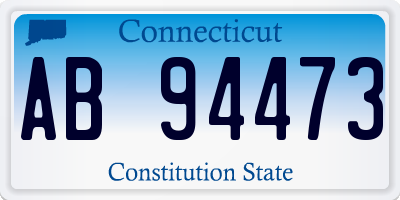 CT license plate AB94473