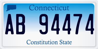 CT license plate AB94474