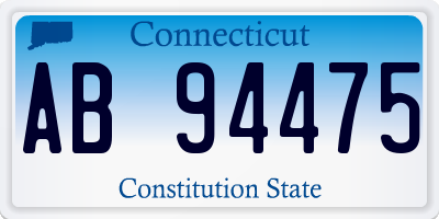 CT license plate AB94475