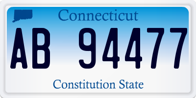CT license plate AB94477