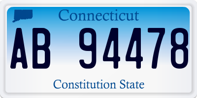 CT license plate AB94478