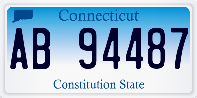 CT license plate AB94487