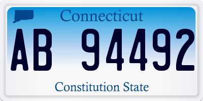 CT license plate AB94492