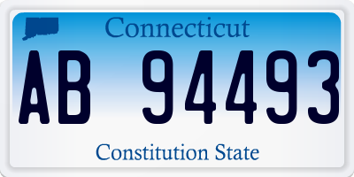 CT license plate AB94493