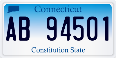 CT license plate AB94501
