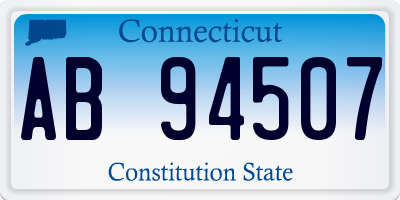 CT license plate AB94507