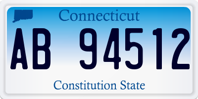 CT license plate AB94512