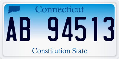 CT license plate AB94513