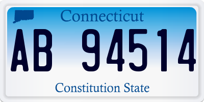 CT license plate AB94514