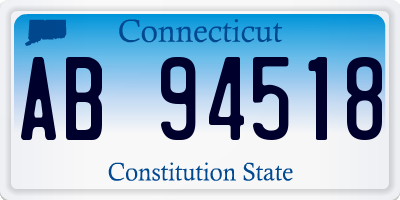 CT license plate AB94518